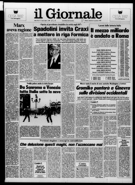 Il giornale : quotidiano del mattino